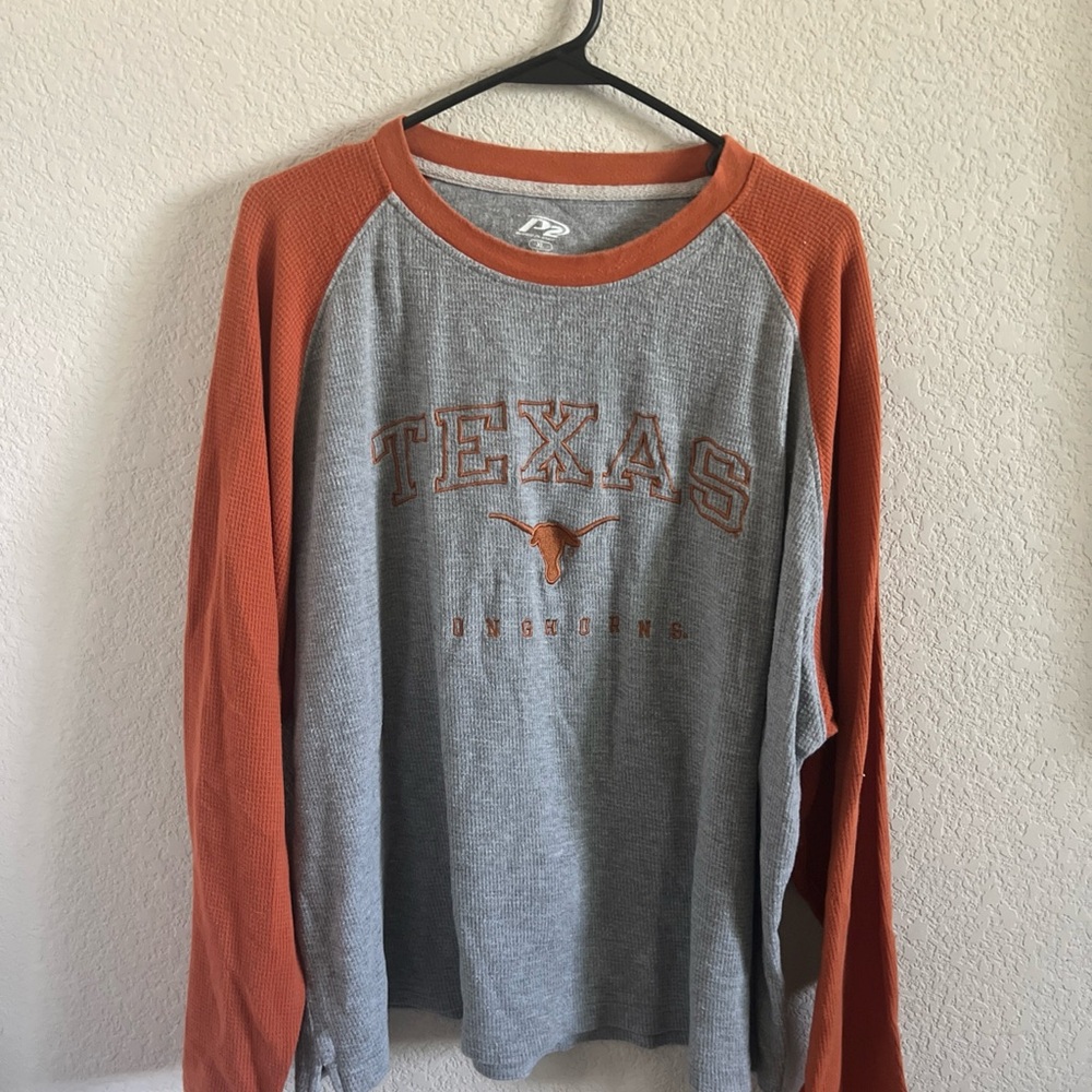 Texas Longhorns Gray and Orange Long Sleeve Shirt